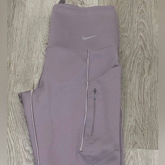Nike Women's Go Dri-Fit High Rise 7/8 Leggings with drawstring and pockets - Picture 2 of 4